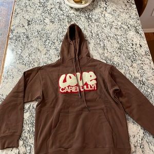 Market love carefully hoodie l nwt